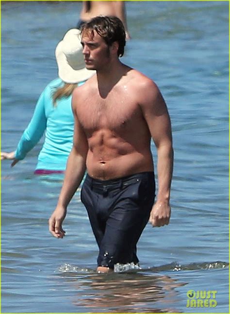 Photo Sam Claflin Goes Shirtless Again In Hawaii Photo Just Jared Entertainment