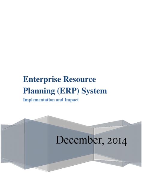 Enterprise resource planning (erp) software isn't just for multinational corporations anymore. Enterprise Resource Planning-Term Paper.pdf | Enterprise ...