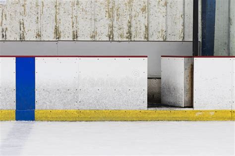 Ice Hockey Rink Board Stock Image Image Of Rink Texture 107526531