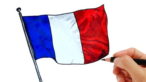 Comment Dessiner Le Drapeau De La France How To Draw The France Flag