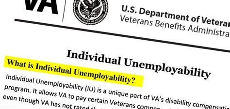Individual Unemployability Claims Tdiu Benefits For Veterans