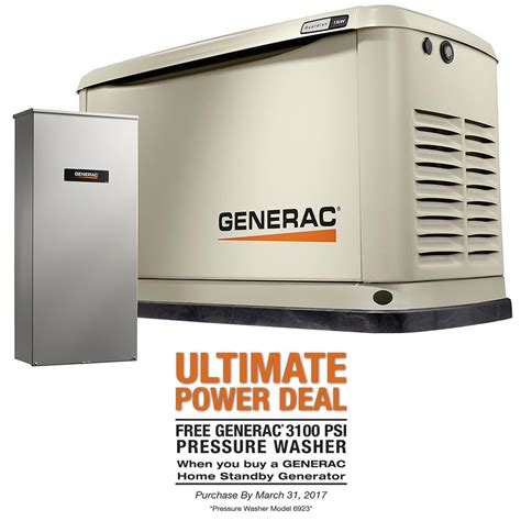 Generac 11000 Watt Lp10000 Watt Ng Air Cooled Standby Generator