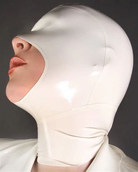 New Arrive Latex Hood Mask With Back Zipper Fetish Rubber Mask Open Mouth Plus Size Hot Sale