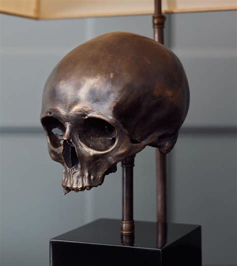 Skull Table Lamp Bronze Blackman Cruz