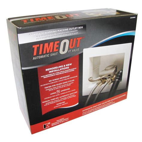 The automatic water shut off valve has three sensors that continuously monitor your home water pressure, flow rate, and temperature. TimeOut 1/2 in. Brass Washing Machine Automatic Timer ...