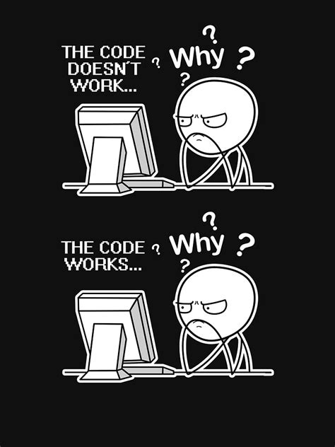 Funny Programmer Code Works Why Meme T Shirt For Sale By Dealzillas