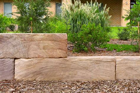 Sandstone Log Retaining Walls The Landscaped Garden
