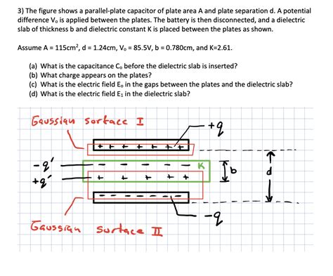 Solved 3 The Figure Shows A Parallel Plate Capacitor Of