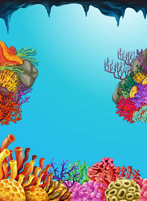 Scene With Coral Reef Underwater Download Free Vectors