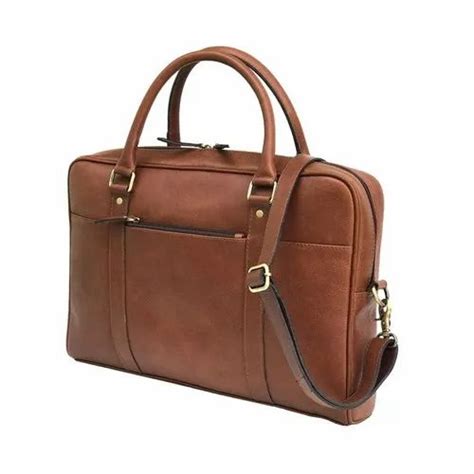 Genuine Buffalo Leather Laptop Portfolio Cross Body Unisex Office Bag For Mens And Womens At Rs