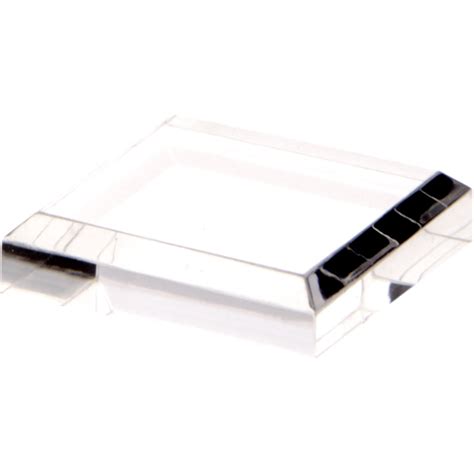 Plymor Clear Acrylic Square Beveled Display Base 2 W X 2 D X 05 H