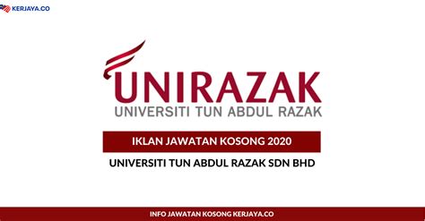 Johari razak, nazir razak, nizam razak. Jawatan Kosong Terkini Universiti Tun Abdul Razak Sdn Bhd ...