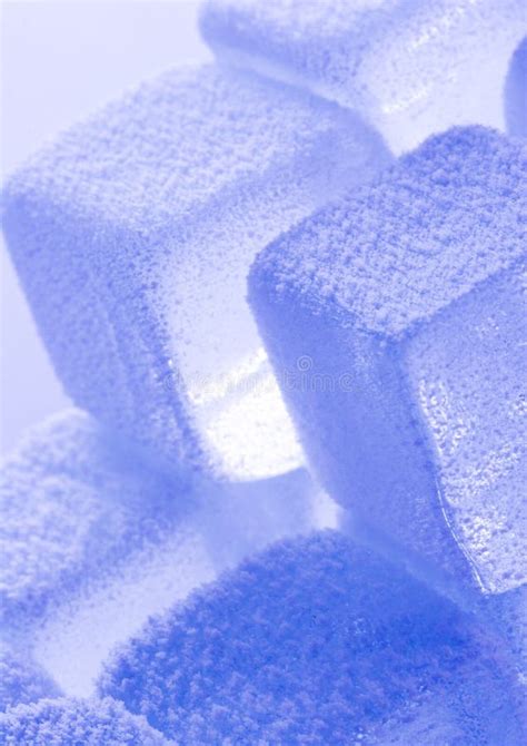 Blue Ice Cube Stock Photo Image Of White Isolated Chilled 5235472