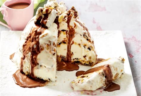 Who said canapes had to be. Christmas nougat ice-cream pudding Recipe | Foodiful