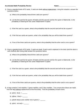 Conditional Probability Independent Practice Worksheet Answers