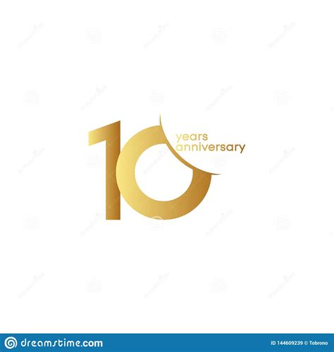 10 Years Anniversary Vector Template Design Illustration Stock Vector