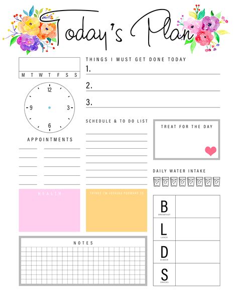 Daily Planner Pages Free Printable Printable Templates