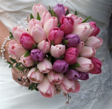 Beautiful Bridal Tulip Wedding Bouquets