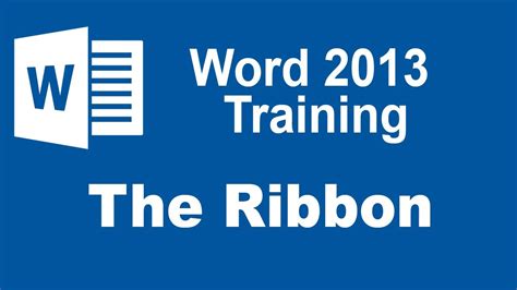 New image effects, text capabilities, and editing features make it easier than ever to create polished documents. Microsoft Word 2013 Training - The Ribbon - YouTube