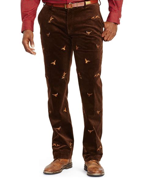 Polo Ralph Lauren Classic Fit Embroidered Stretch Corduroy Pants In
