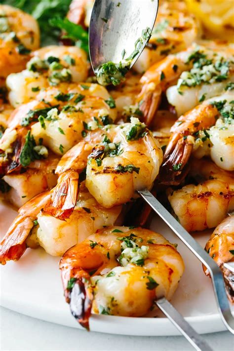 Garlic Grilled Shrimp Skewers Downshiftology