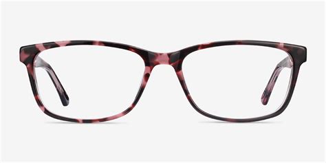 Marion Rectangle Pink Tortoise Glasses For Women Eyebuydirect Canada