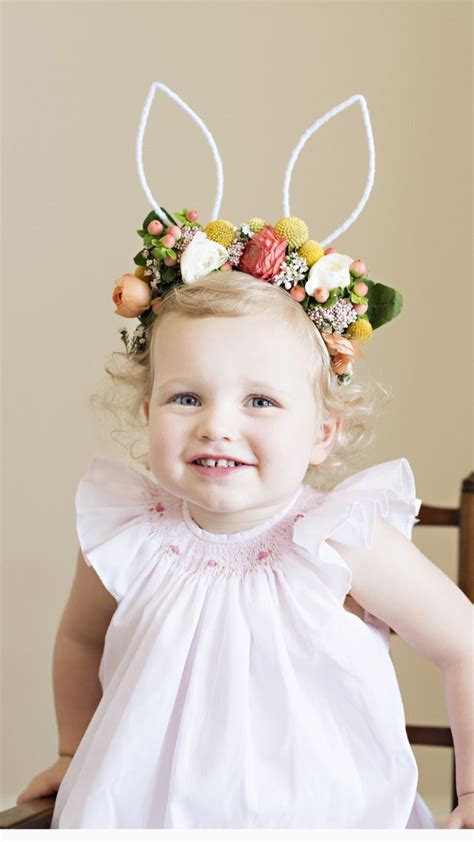 Diy Floral Bunny Ears Just In Time For Easter So Easy To Make Just