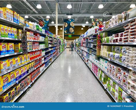 Supermarket Aisles Editorial Photography Image Of Goods 163439607