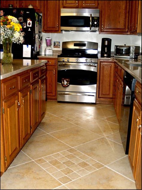 Modern Design Kitchen Flooring Ideas Ceramic Tile Floor Interior