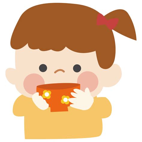 食事の好き嫌いをする子供のかわいいイラスト画像素材（無料、フリー）