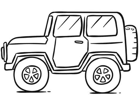 Mobil Jeep - Mewarnai.id