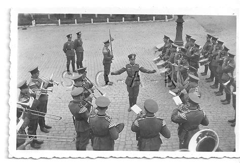 Wwii German Rp Soldier Marching Band Conductor Drum Major Concert