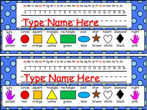 Free Editable Nameplates For Kindergarten Made By Teachers