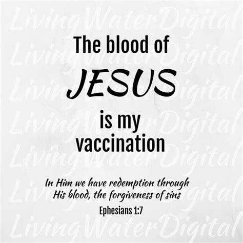 The Blood Of Jesus Vaccine Svg Ephesians 17 Svg Blood Of Jesus