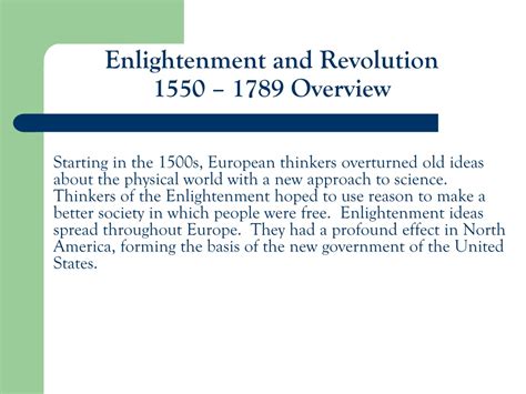 Ppt The Scientific Revolution And The Enlightenment 1550 1789