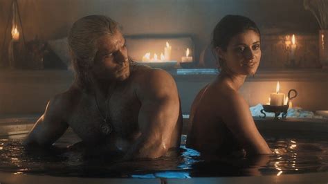The Witcher Geralt And Yennefer Bathtub Scene Anya Chalotra And
