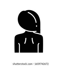 Nude Female Back Black Icon Concept Stock Vector Royalty Free Shutterstock