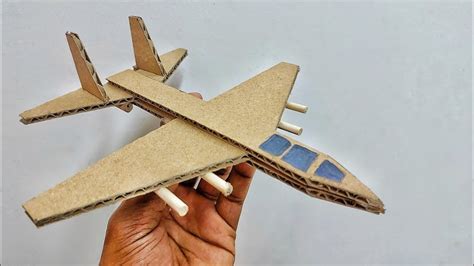 How To Make A Cardboard Airplane That Flies Youtube