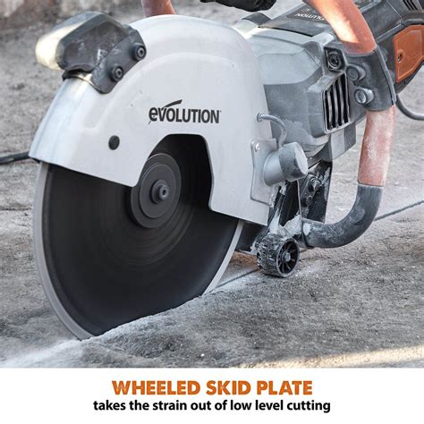 evolution r300dct 300mm 12 electric disc cutter concrete saw with diamond blade powertool world