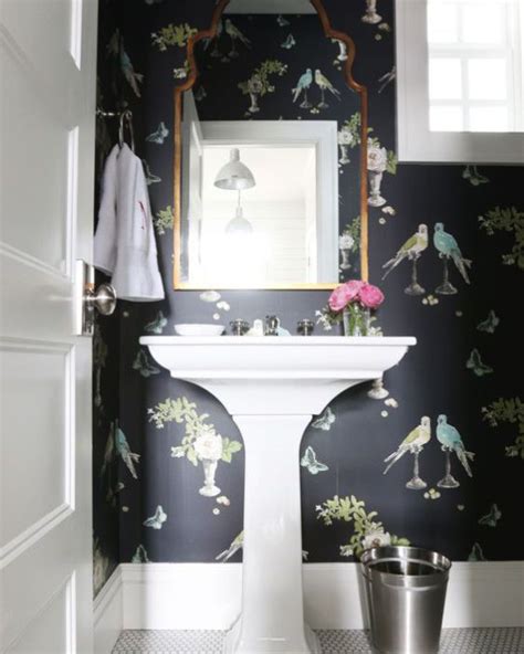 I Love Bold Wallpaper In Every Room An Accent Wall In The Bathroom Is