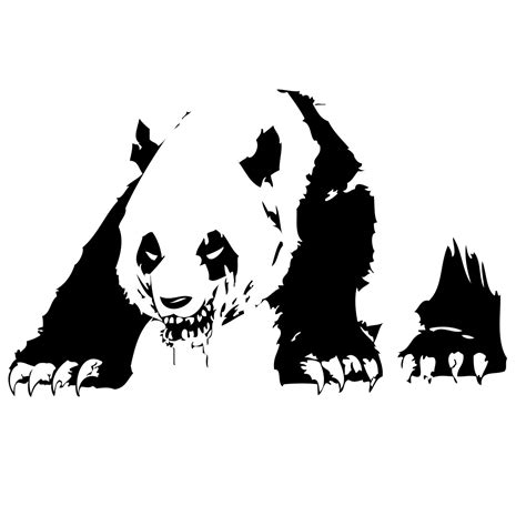 Zombie Panda Stencil I Made Ell85design