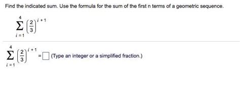 S∞= a(1 − 0) / (1 − r) = a / (1 − r) Solved: Find The Indicated Sum. Use The Formula For The Su ...