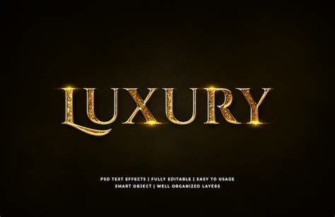 Premium Psd Golden Luxury 3d Text Style Effect