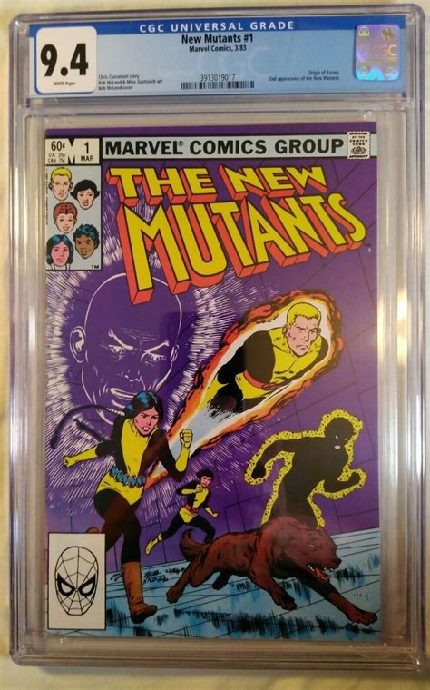 New Mutants 1 Cgc 94 White Pages 2nd Appearance Origin Karma 1983 X