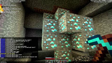 Minecraft Largest Diamond Vein 14 Blocks Youtube
