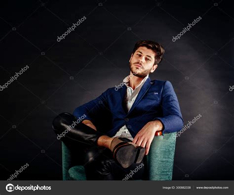 Fashion Man Posing In Studio — Stock Photo © Gorgev 300882338