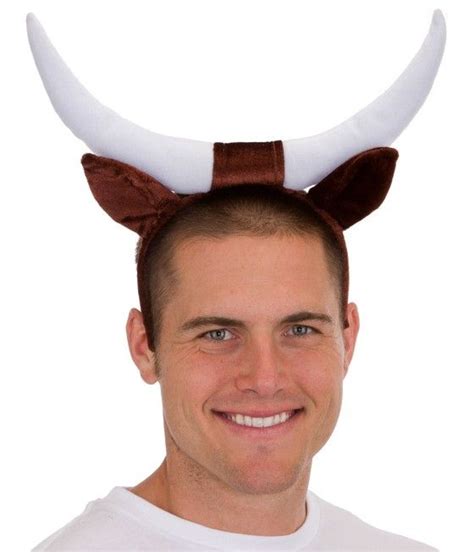 Buffalo Horn Headband Western Cowboy Rodeo Texas Bull Toro Costume Ears