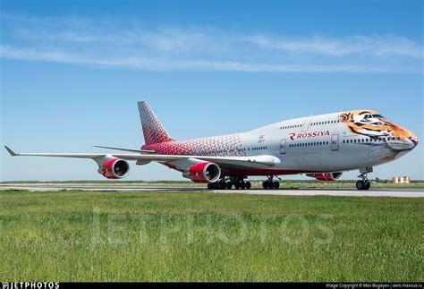 Россия — российские авиалинии, tr. Rossiya Airlines Boeing 747-446 (registered EI-XLD) in the ...