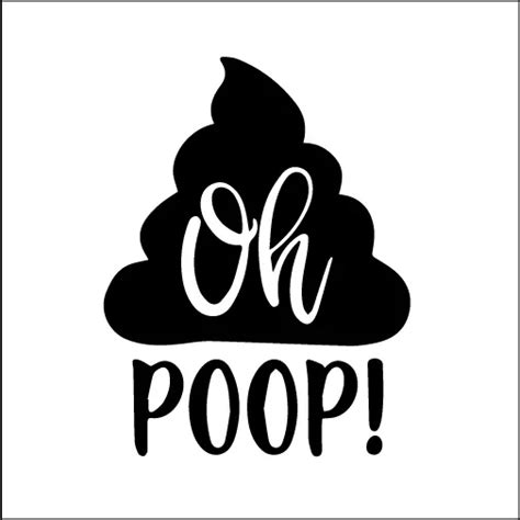 Oh Poop Pile Of Poo Emoji Funny Decal Vinyl Car Laptop Window 450