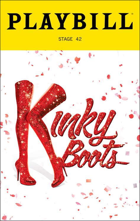 kinky boots off broadway stage 42 2022 playbill